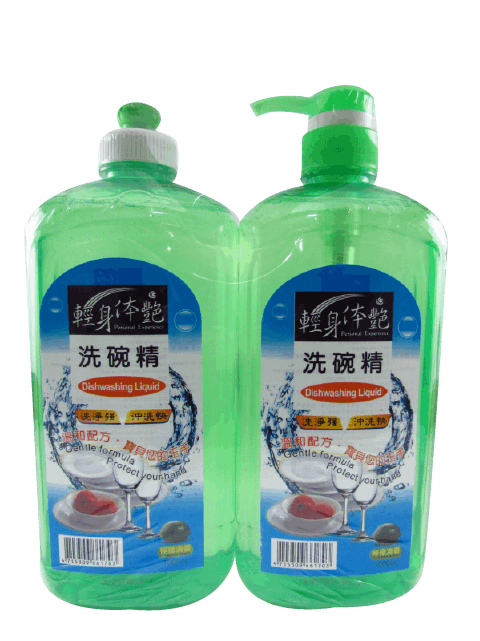 輕身体艷檸檬洗潔精1000ml-拉頭+壓頭 6組一箱